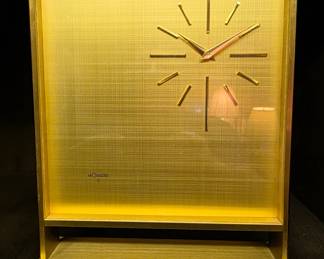 Vintage Jaeger Le-Coultre Bronze Desk Clock - 8 Days.