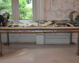 Brushed Nickel Entry Bench