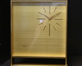 Vintage Jaeger Le-Coultre Bronze Desk Clock - 8 Days.