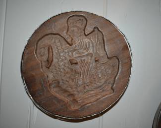 Antique Cheese Mold, Man on Horse