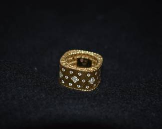 Roberto Coin 18k Diamond Fleur de lis cocktail ring
