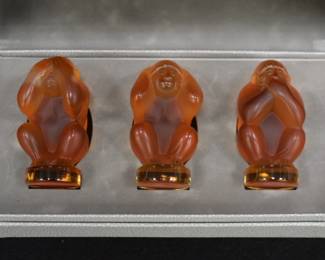 Lalique 'Three Wise Monkeys' Set