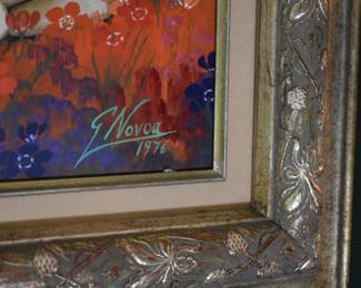 Gustavo Novoa Original Oil, Four White Horses