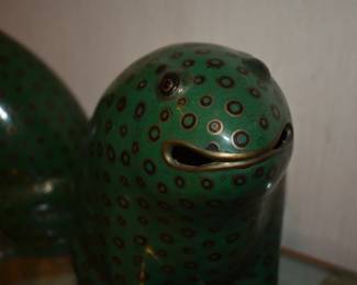 Rare Chinese Cloisonné Frogs