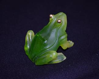 Daum pâte-de-verre Green Frog