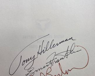 Signed First Edition of Navajo Taboos by Ernie Bulow. Includes signatures of illustrator, Ernest Franklin, and foreword author, Tony Hillerman.