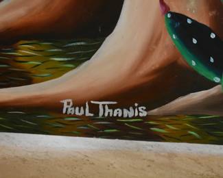 Haitian Jungle Folk Art Three-panel Screen, Paul Thanis