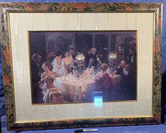 “The End of Dinner” by Jules Alexander Gruen - 1868-1938 (French Post-Impressionist)
