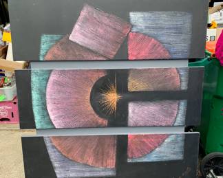 Large scale multi panel acrylic on canvas