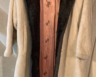 Fun faux fur lined winter white coat