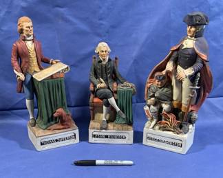 Our Founding Fathers as decanters. Empty, of course.