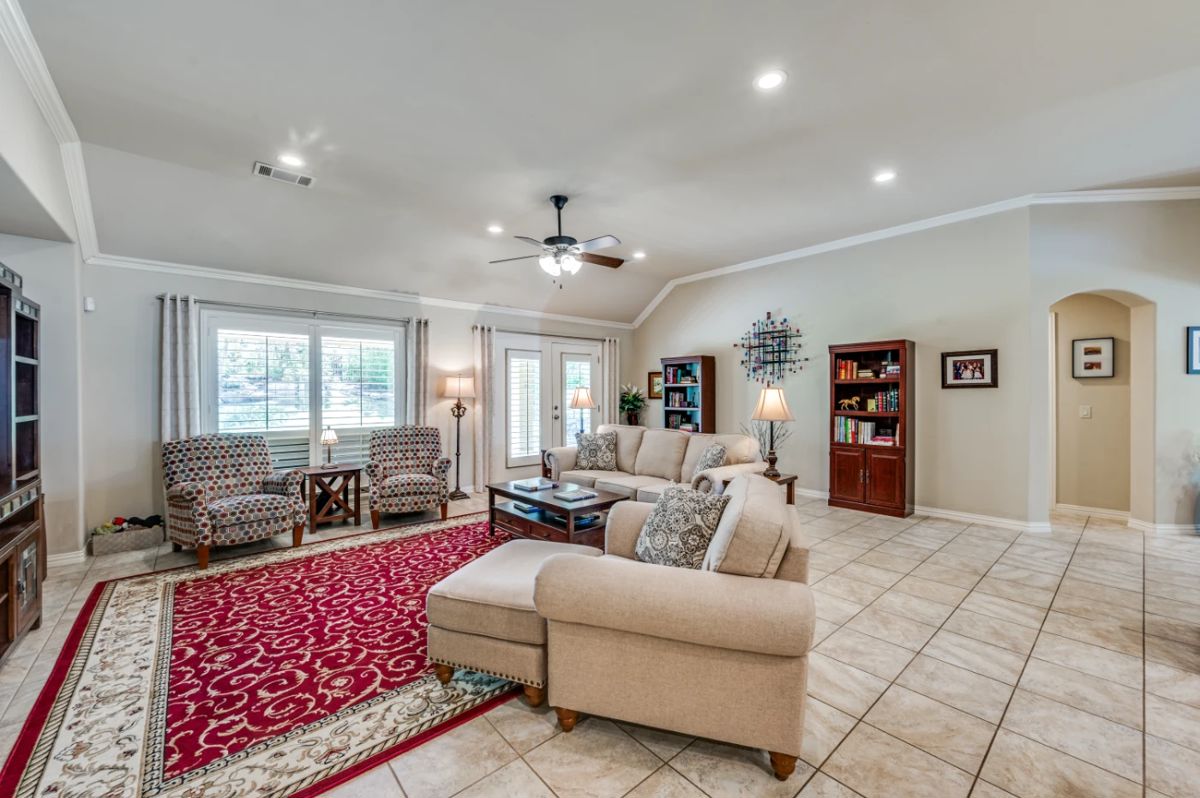 book cases, wall art