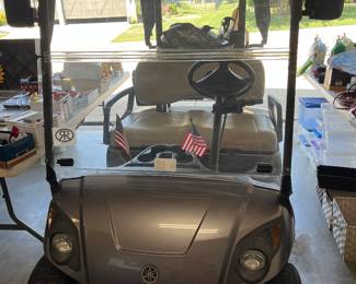 Yamaha Golf Car gets up to 26 mph! Body is 2011 but batteries are new from 2024. Silver metallic paint, great tires, ENCLOSURE to keep you warm and your clubs dry in the rain. $5,500