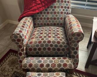 2 upholstered push back recliners $250 each