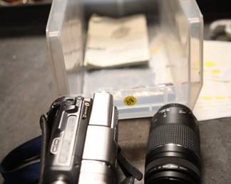 SONY CAMCORDER MODEL CCD-TRV37 AND CANON 75-300MM4-5.6 III LENS