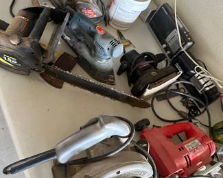 Saws, chainsaw, sanders, other tools