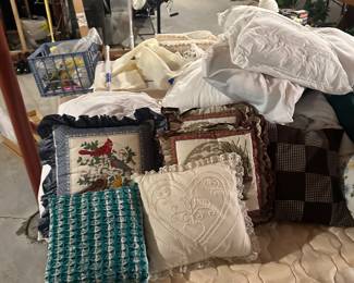Beds and pillows. 