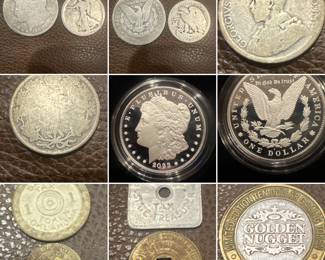 Coins, silver, tokens 