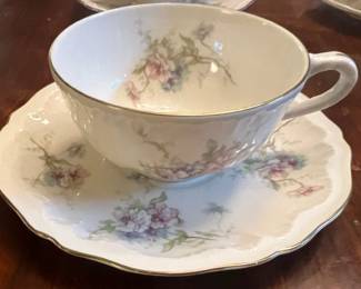 $995 - Beautiful large collection of Annette by Haviland China.  Description: New York, Pink & Blue Flowers, Scalloped