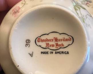 $995 - Beautiful large collection of Annette by Haviland China.  Description: New York, Pink & Blue Flowers, Scalloped