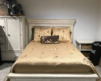 $1,500 Never used, Aaron Bedroom Set.  Queen bed, Dresser, and Bedside table.  Perfect for any guest room.  Purchased for over $2,000.