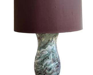 Urn Shape Polished Multi Marble Table Lamp