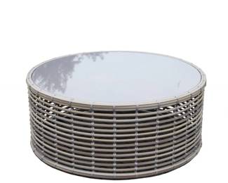 Luxury Skyline Coffee Table With Gray Glass Top