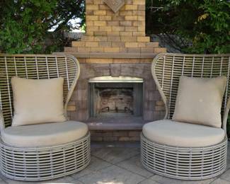 Pair of Drone Armchairs By Skyline Design