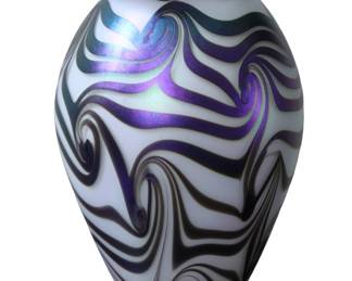 Signed Glass Vase By V. Crew 2005