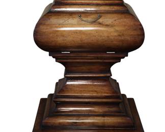Unique Tall Wood Pedestal With Private Drawers