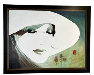 Demure Hat Lady Artwork