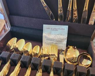 Gold Plated Flatware in it's own box. 