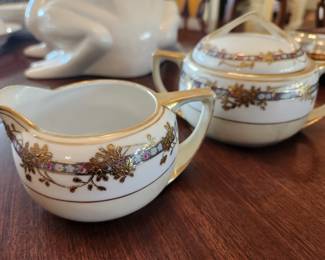 Japanese Cream and Sugar Bowls by Nippon - 1891/1921. 