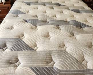Brass Queen Headboard. Serta Queen Mattress. 