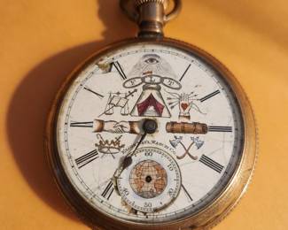 Antique Old Fellows Pocket Watch