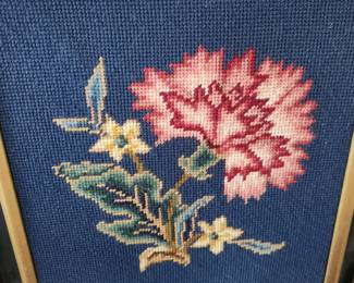 Two Needlepoint framed Pieces. 