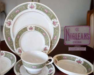 NORLEANS "Courtship" Porcelain Dinnerware service for 8 bid #31