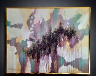 Abstract Oil on Canvas by listed artist FRANK FERRANTE