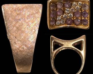 .53 OZT Diamonds & Amethyst 14k Gold Cocktail Ring bid #3