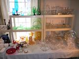 Living room: glassware