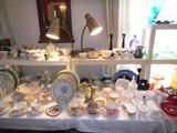 Living room: porcelains, cups and saucers, RS Prussia bowls.