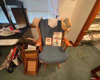 Bedroom -rocker, frames, hats, & more