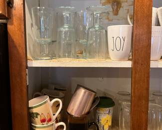 Kitchen cabinet -miscellaneous cups & glasses