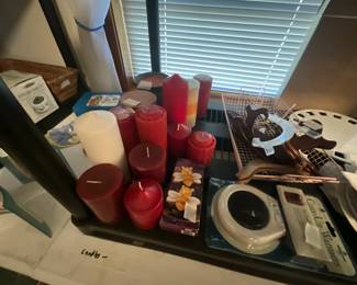 Bedroom - candles on left - miscellaneous other items