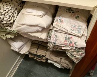 Bedroom closet - linens