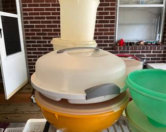 Garage - plastic items - some Tupperware