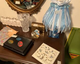 Bedroom - closeup of items on vintage dresser