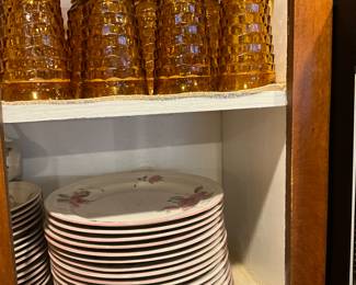 Kitchen - bottom shelf of cabinet is more of set, top us set of stemmed glasses