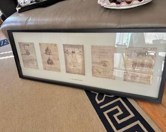 Ikea Framed Print of Da Vinci Drawings