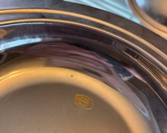 Inox Oro 18/10 Steel 24K Roses Serving Dishes